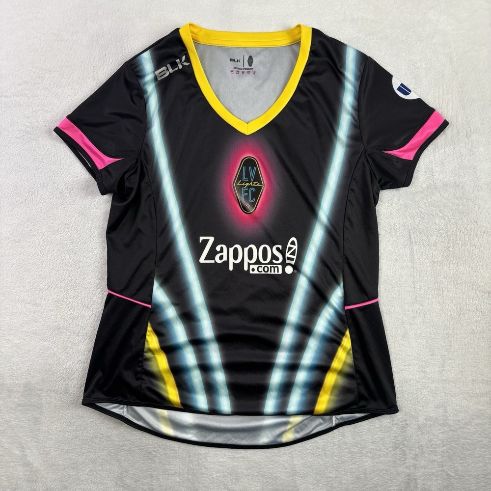 BLK Las Vegas Lights FC USL Black Short Sleeve Soccer Jersey Women's Youth 12